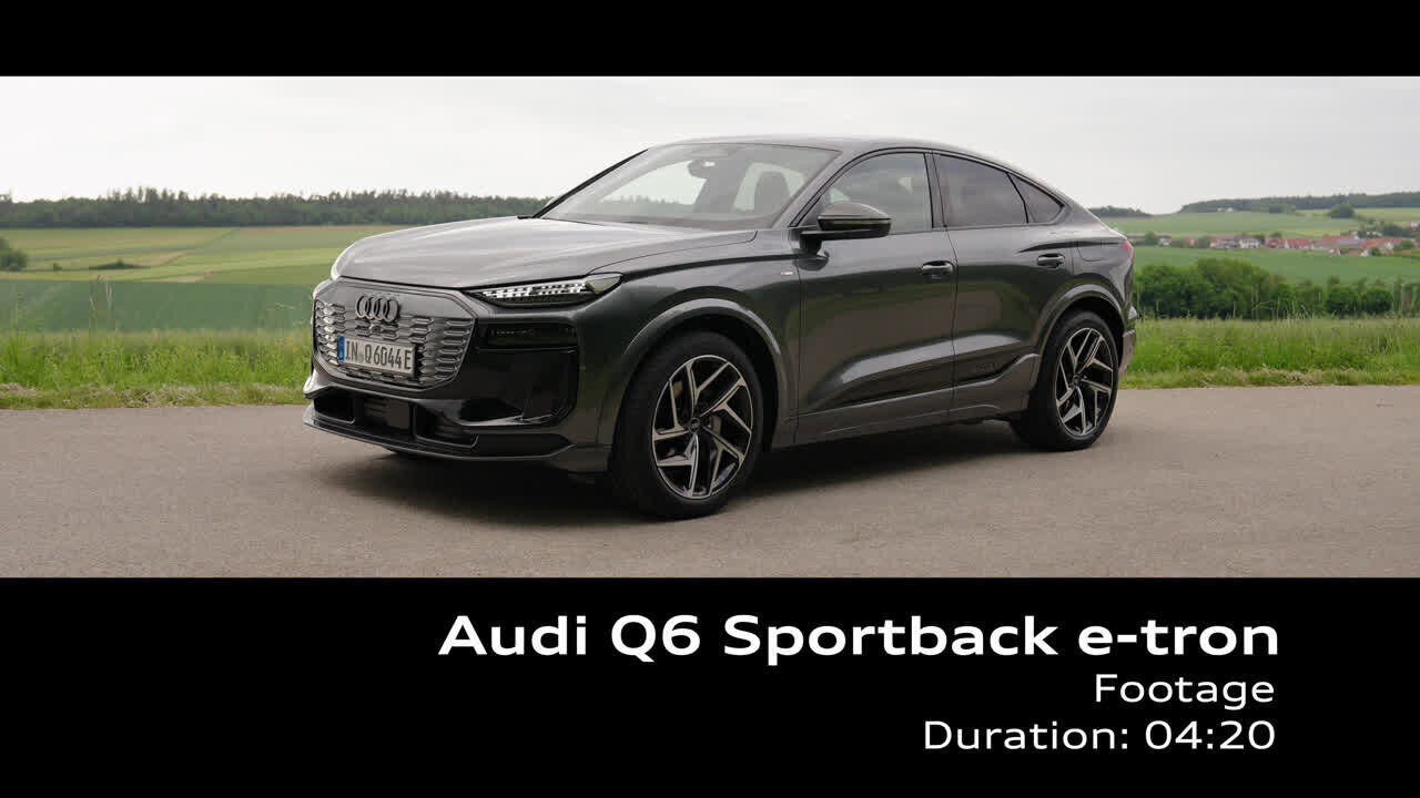 Audi Q6 Sportback e-tron Daytonagrau – Footage (On-Location)