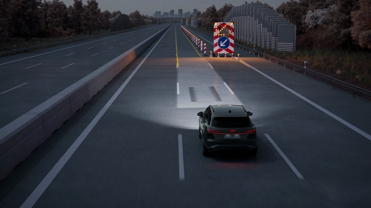 Audi Q3 SUV – Digitale Matrix LED-Funktionen mit Mikro LED-Technologie – Animation