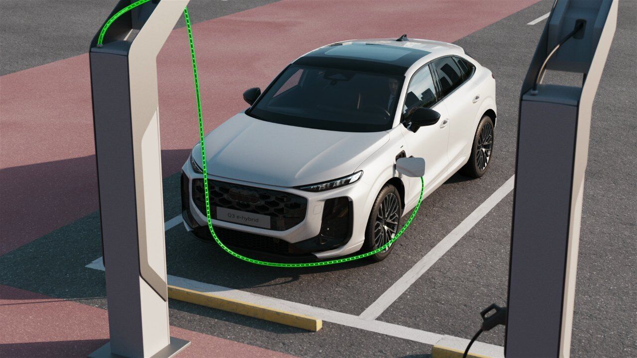 Audi Q3 Sportback e-hybrid 200kW – HV-Batterie und DC-Ladetechnologie – Animation