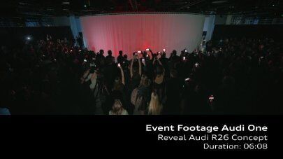 Event Audi One – Reveal of the Audi R26 Concept – Footage (on location, vertical)