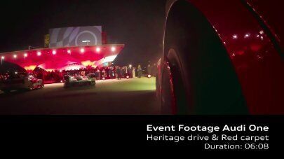 Event Audi One – Heritage drive & Red carpet – Footage (on location, vertical)