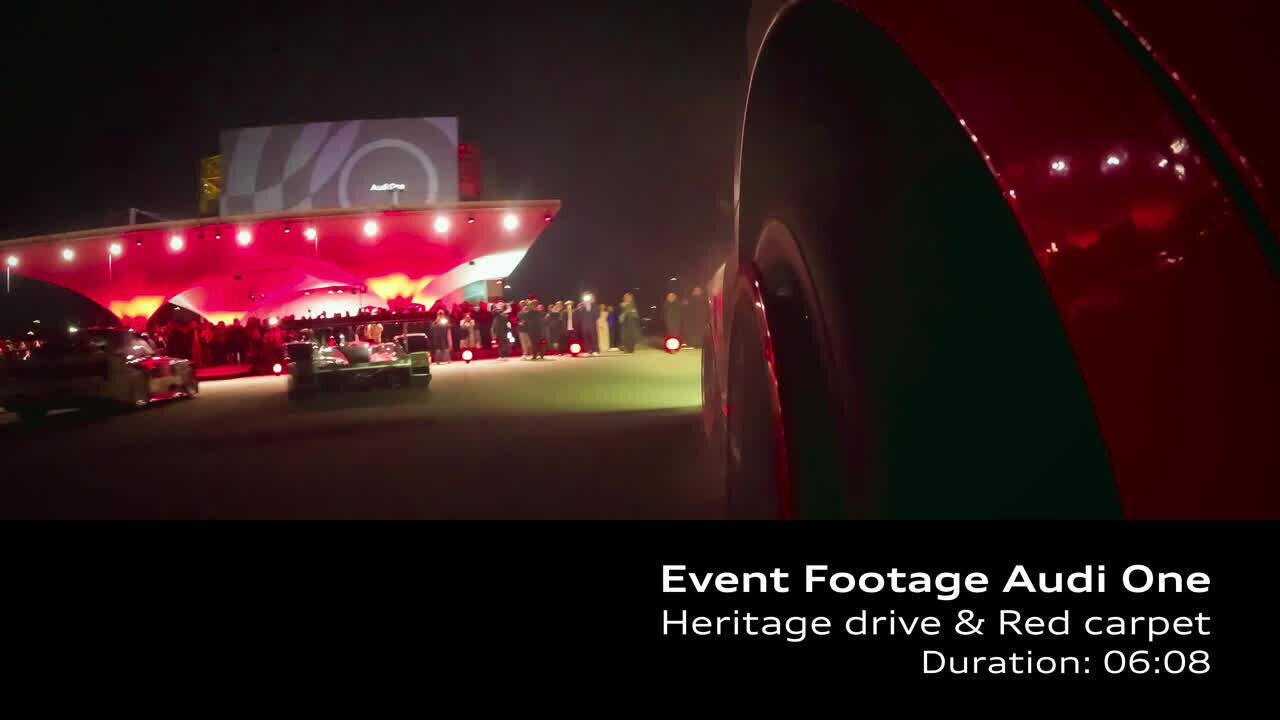 Event Audi One – Vorfahrt der Legenden & roter Teppich – Footage (On-Location)