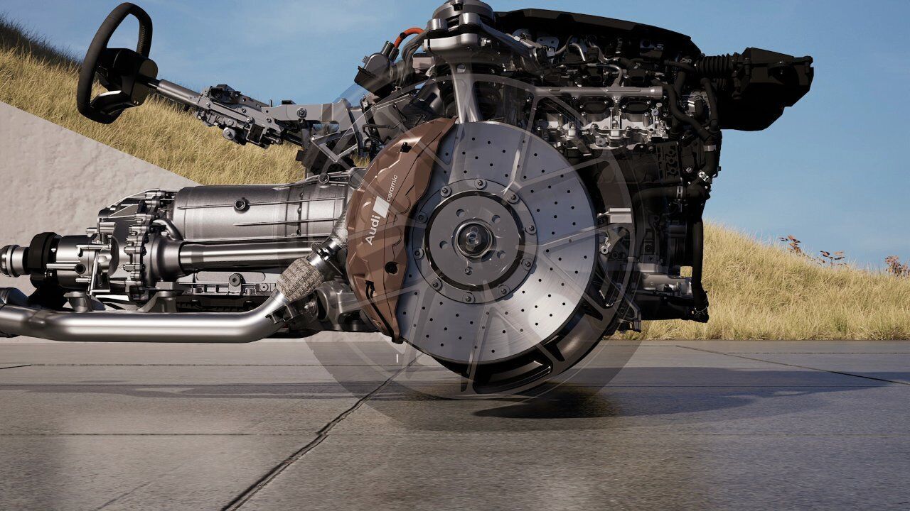 Audi RS 5 – Integriertes Bremsregelsystem mit ABS 2.0 – Animation