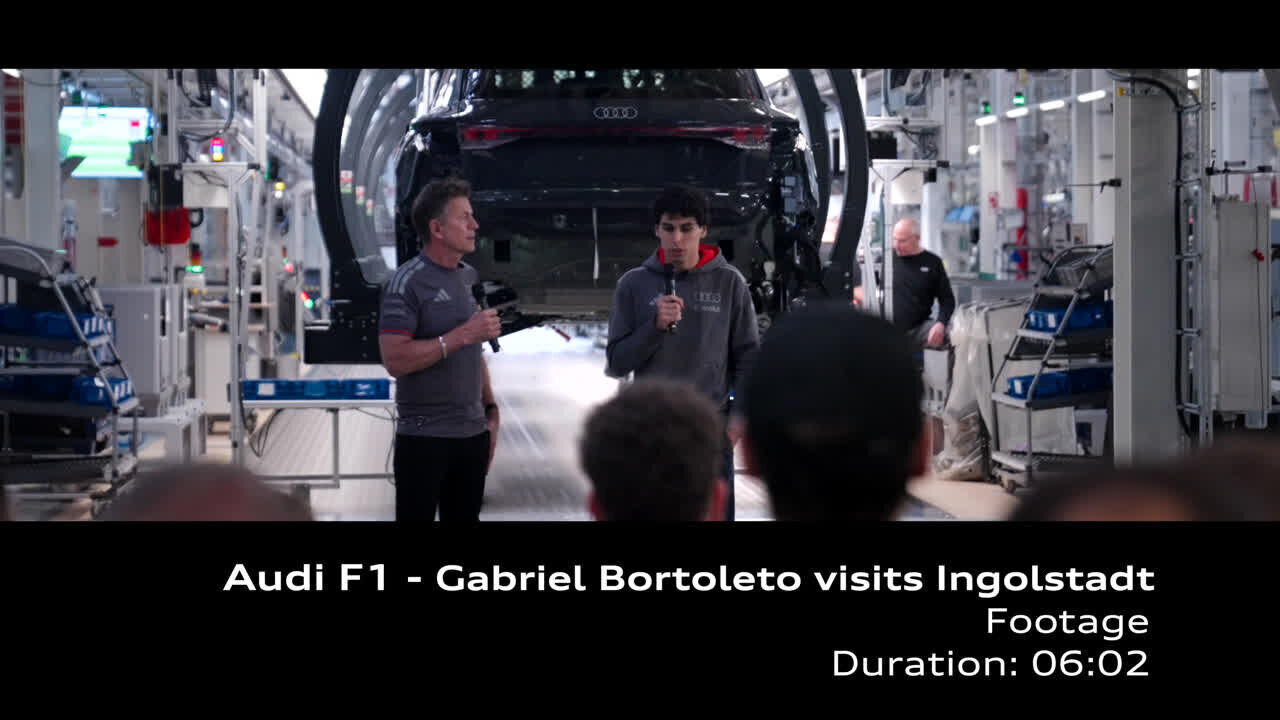 Audi F1 – Gabriel Bortoleto besucht Ingolstadt – Footage