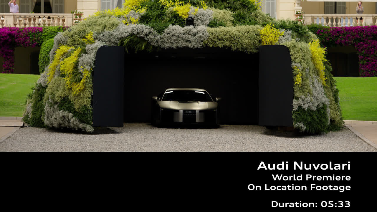 The reveal of the Audi Nuvolari – Footage (on location)