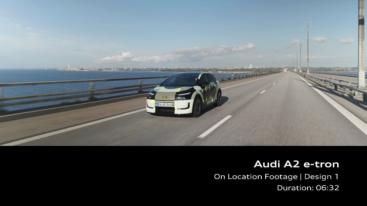 Audi A2 e-tron with design livery – Footage (on location)