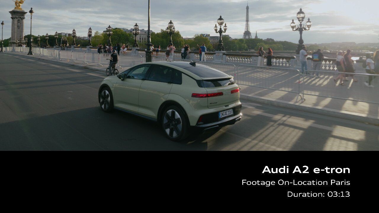 Audi A2 e-tron in Paris – Footage (on location)